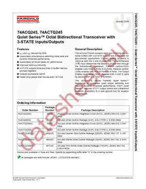 74ACQ245SC datasheet  